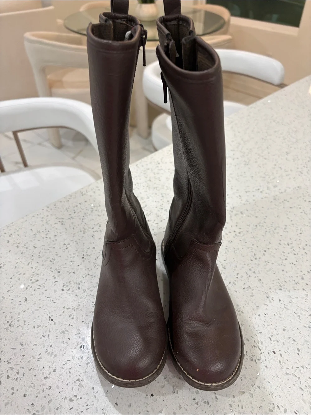 Gap Kids girls Classic Tall Brown Leather Boots size 1